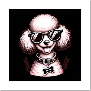 Funny Poodle with Sunglasses Posters and Art